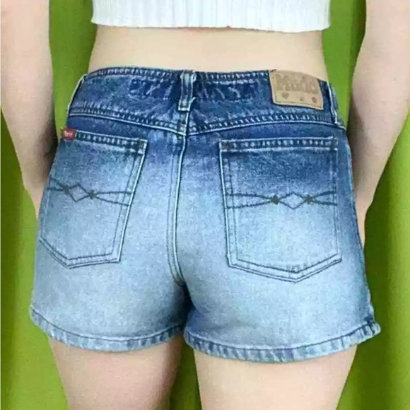 Mudd ❤️ Y2K size 9 Women's Blue Denim Shorts - Picture 6 of 11